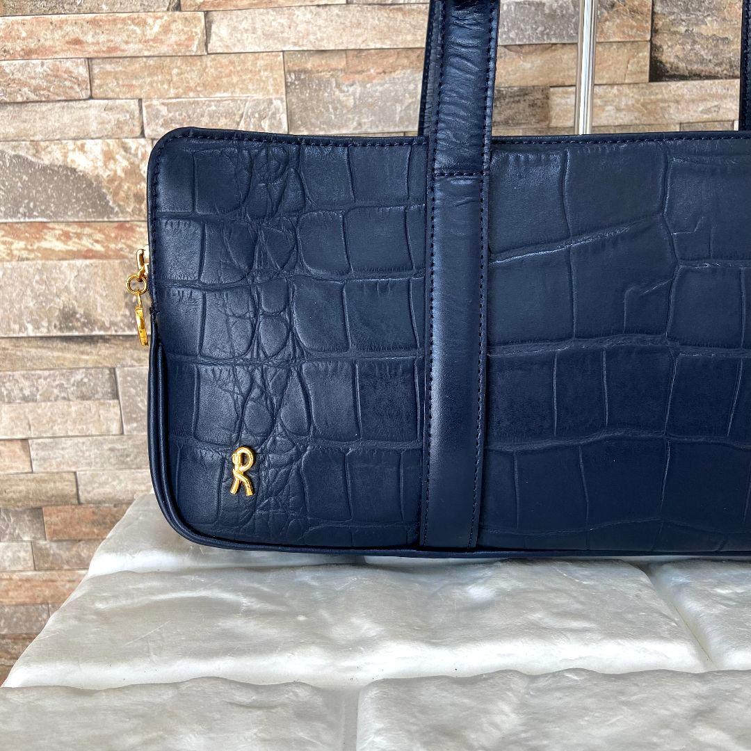 【未使用級】ロベルタディカメリーノ　ボストンバッグ　TOKYO　クロコ