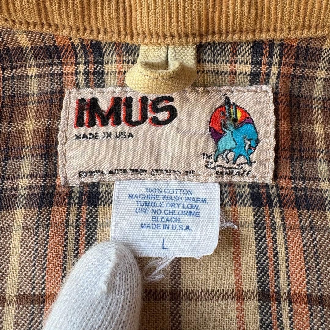 USA製 IMUS デトロイトジャケット 裏地チェックネル ワークジャケット L