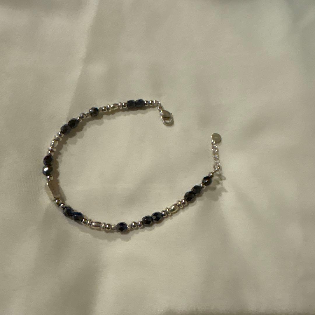 GARNI ブラック シルバー ブレスレット　long