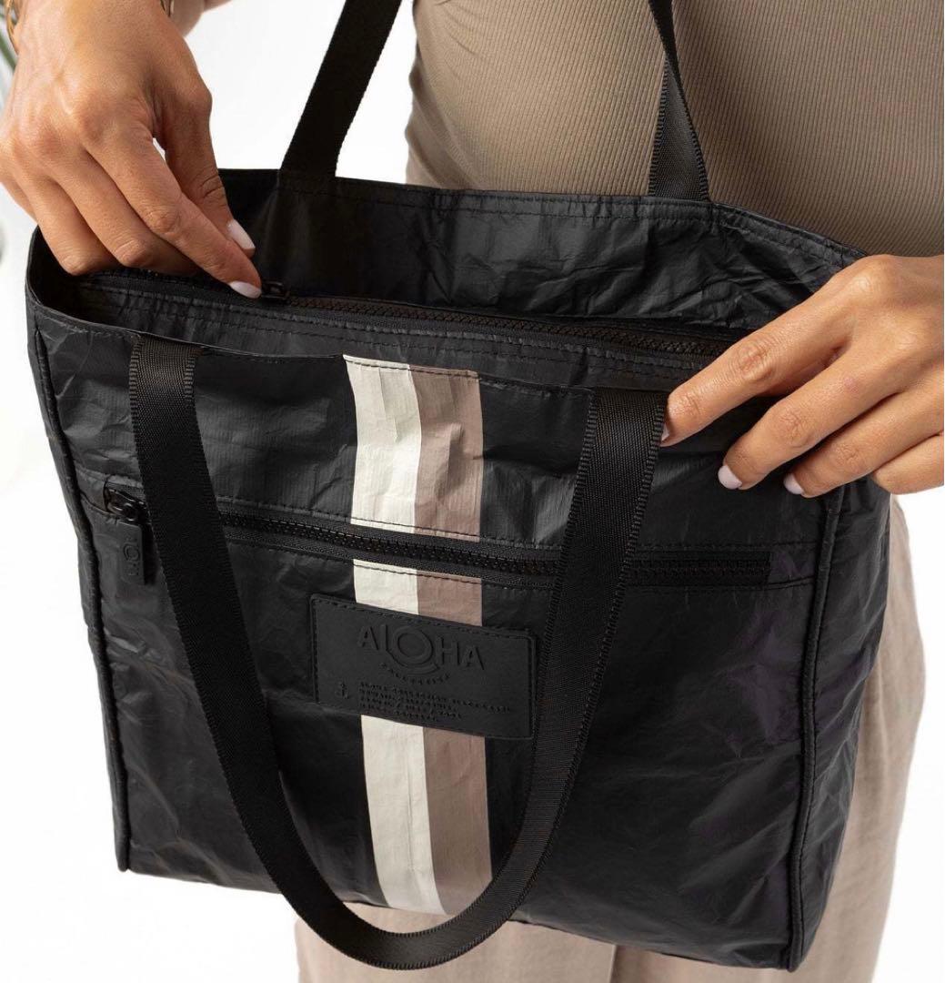 ALOH ストライプ ブラック　バッグ