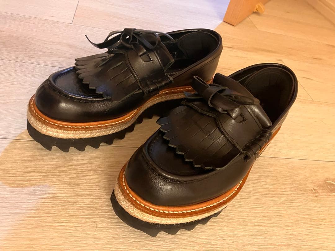 Y's KAYO NAKAMURA ブラックレザー ローファー ヨウジヤマモト