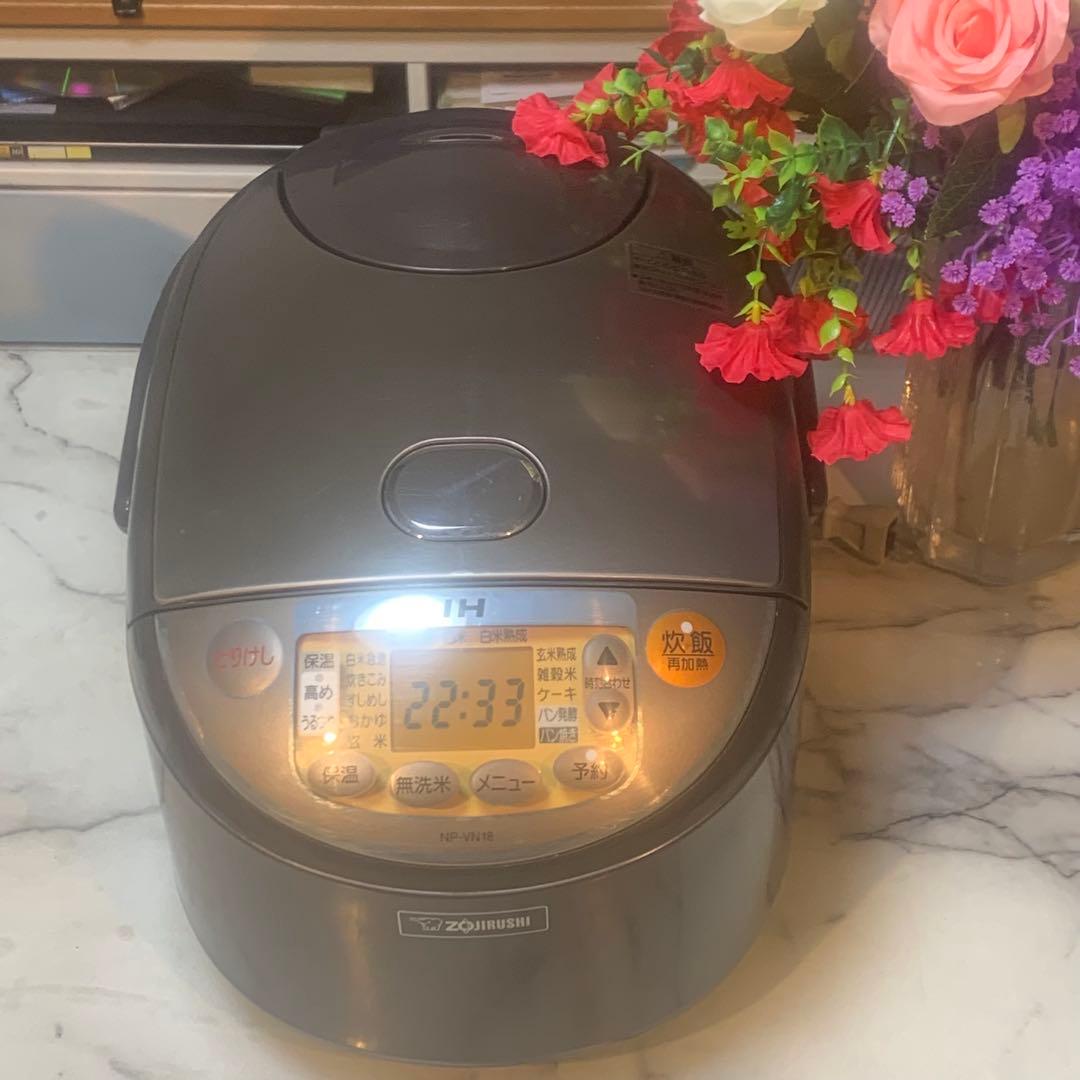 美品■象印 IH 10合 IH式 極め炊き ブラウン NP-V N18■炊飯確認