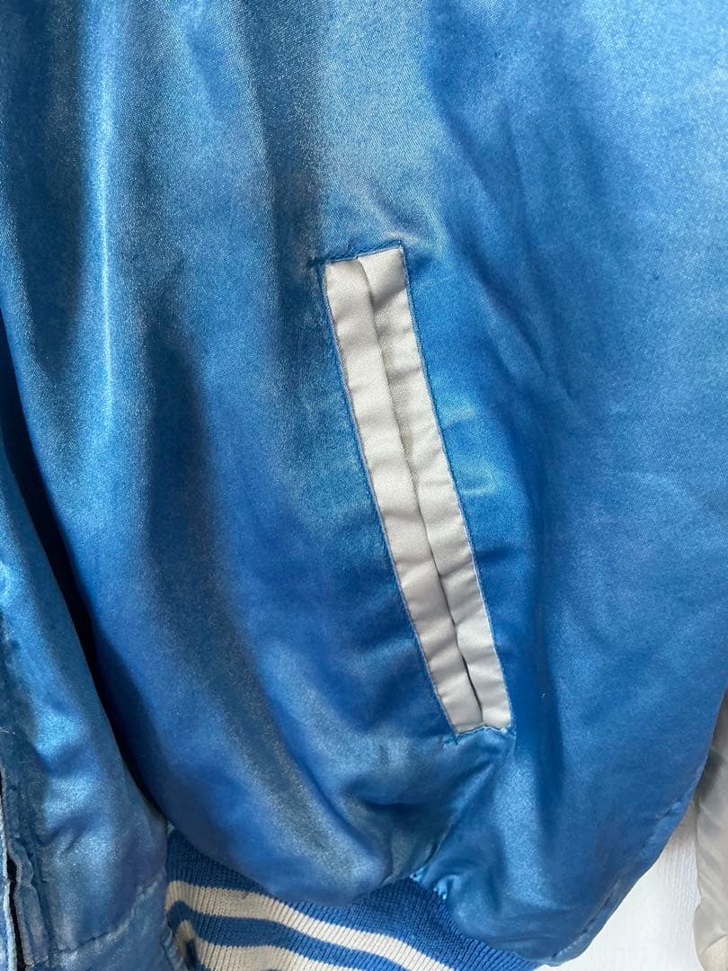 ジャングルストーム　ドラゴン刺繍 スカジャン 青/シルバー