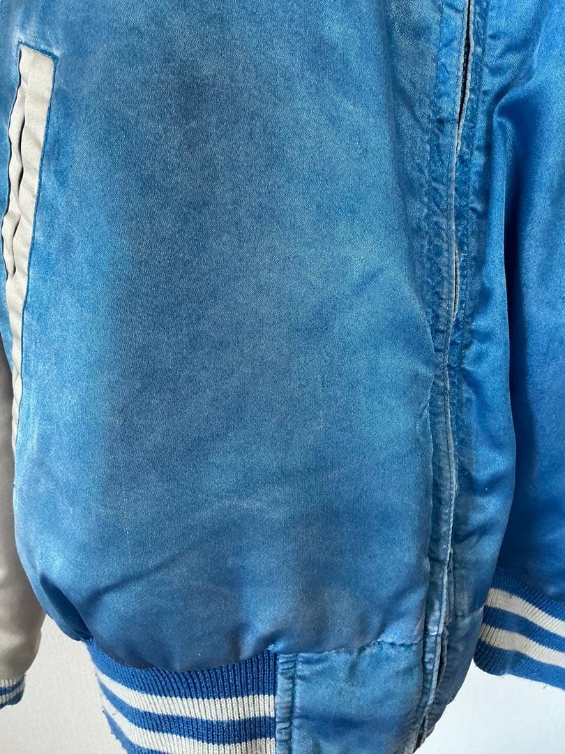 ジャングルストーム　ドラゴン刺繍 スカジャン 青/シルバー