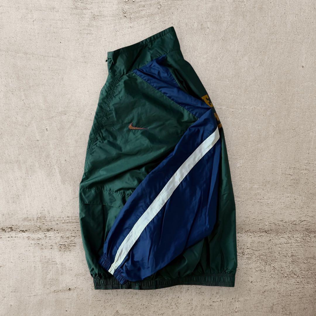 OREGON NIKEナイキ90sナイロンジャケット刺繍スウォッシュロゴ好配色