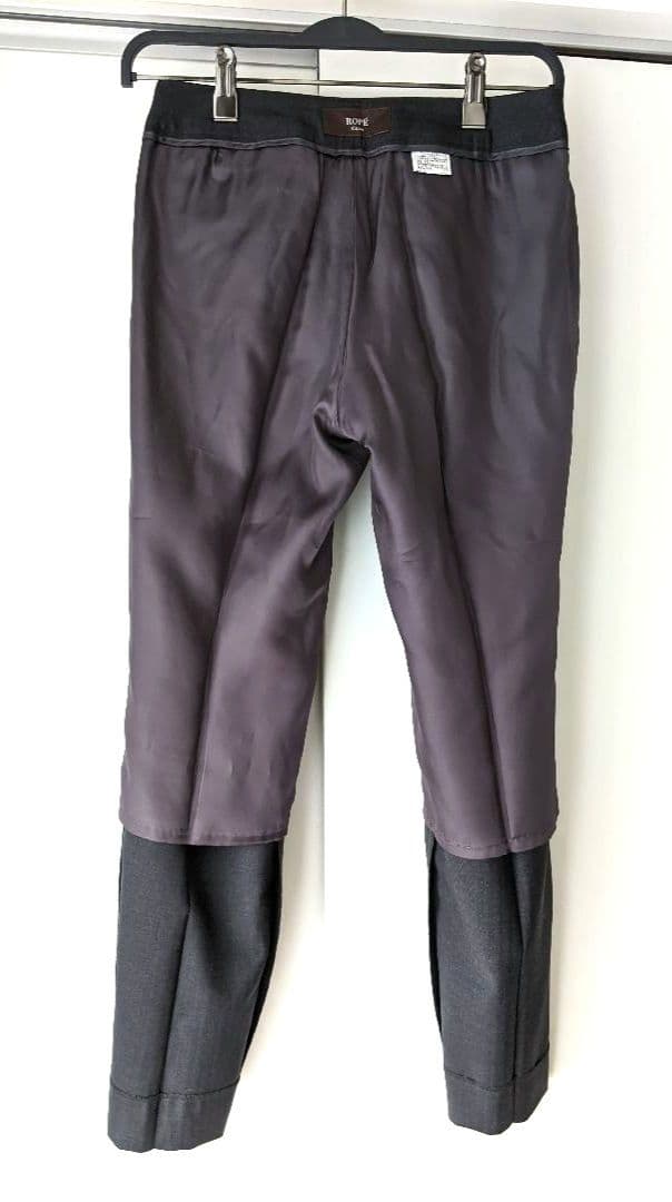【極美品】ROPE　ロペ　グレー　イタリア生地　パンツ スーツ 　総裏　日本製