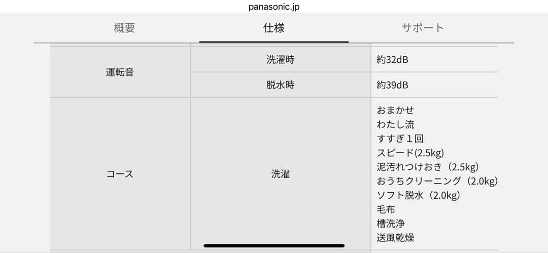Panasonic NA-70GB1 縦型洗濯機 7kg