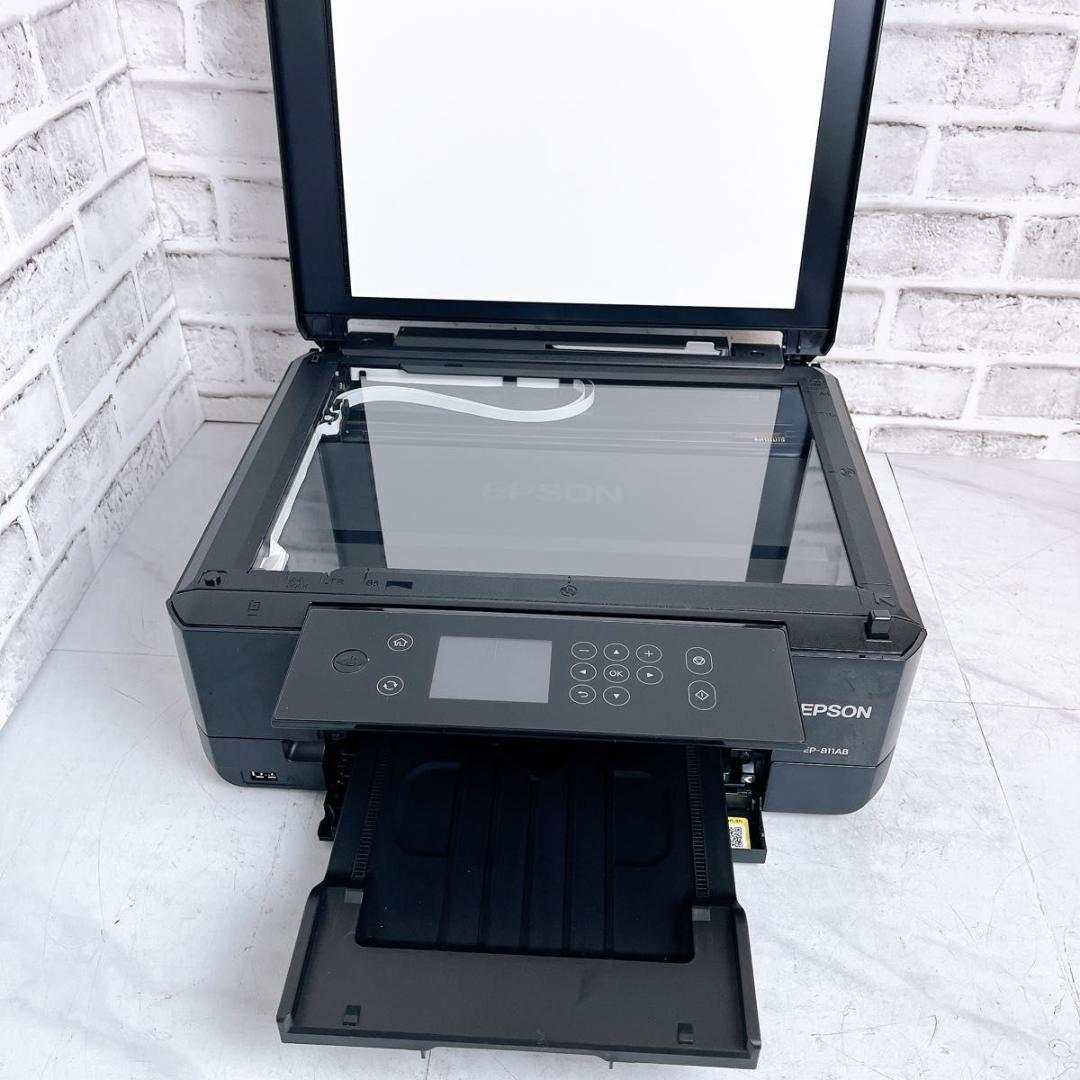 【★極美品★】【★純正インク満タン★】EPSON EP-811AB プリンター