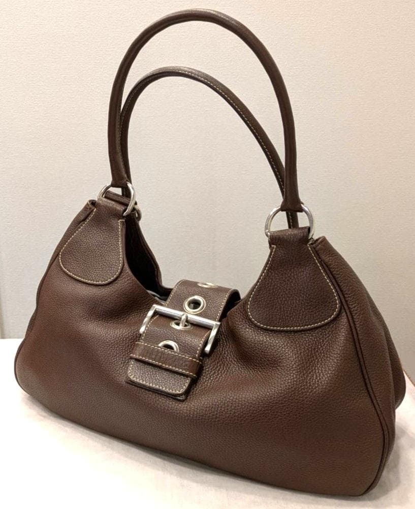 PRADA プラダ BR0828 ショルダーバッグ レザー CAFFE ブラウン