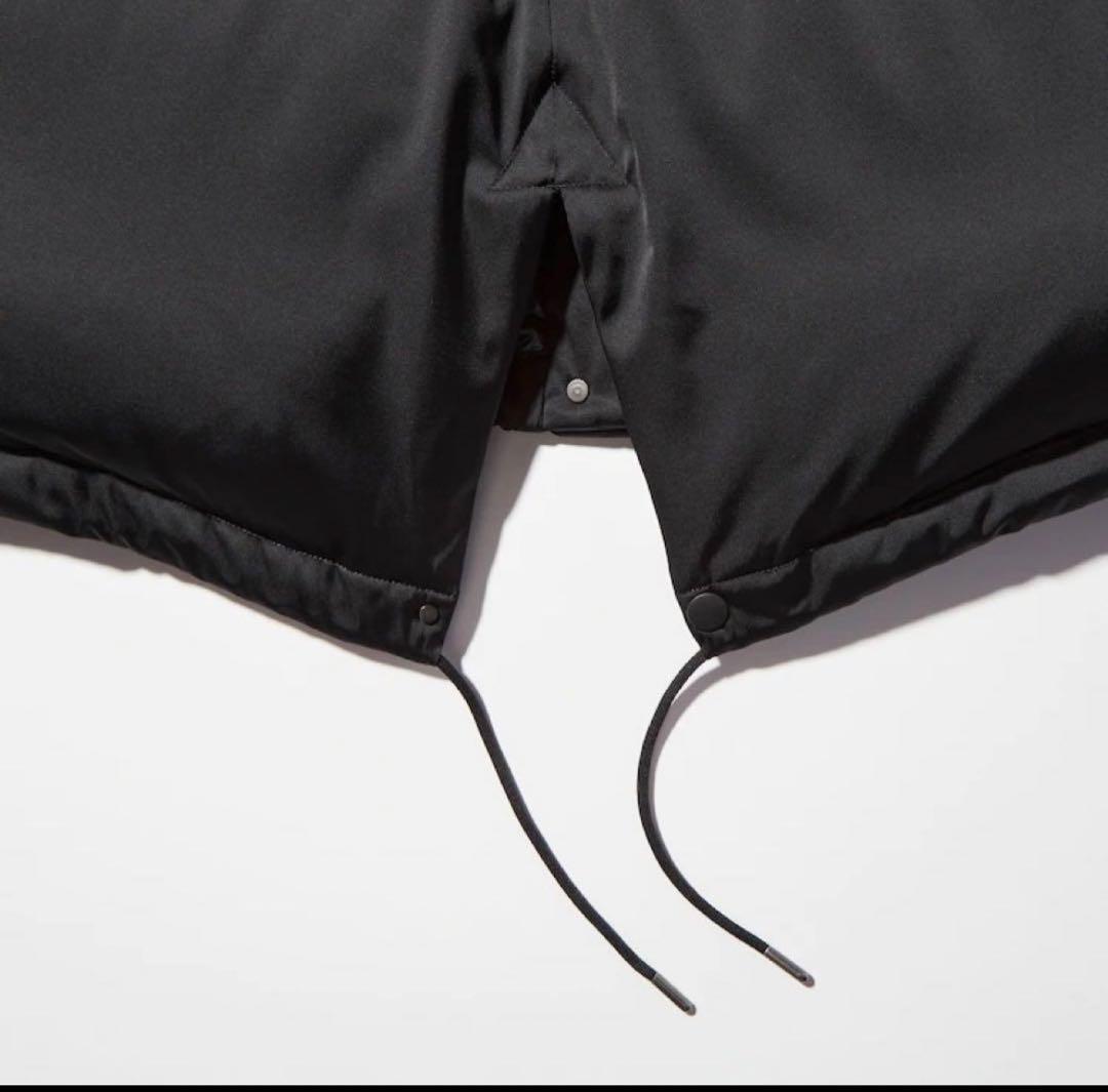 +J フード付き ブラックダウンジャケット　Sサイズ