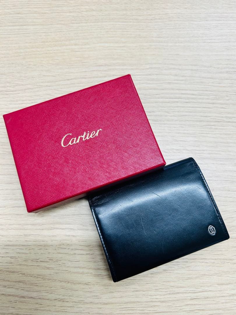 極美品✨CARTIER カードケース　パシャ　定期入れ　レザー　ブラック　希少