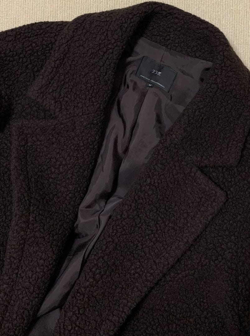 23区　テディベア　ボア　コート　大人ダークブラウン　サイズ44