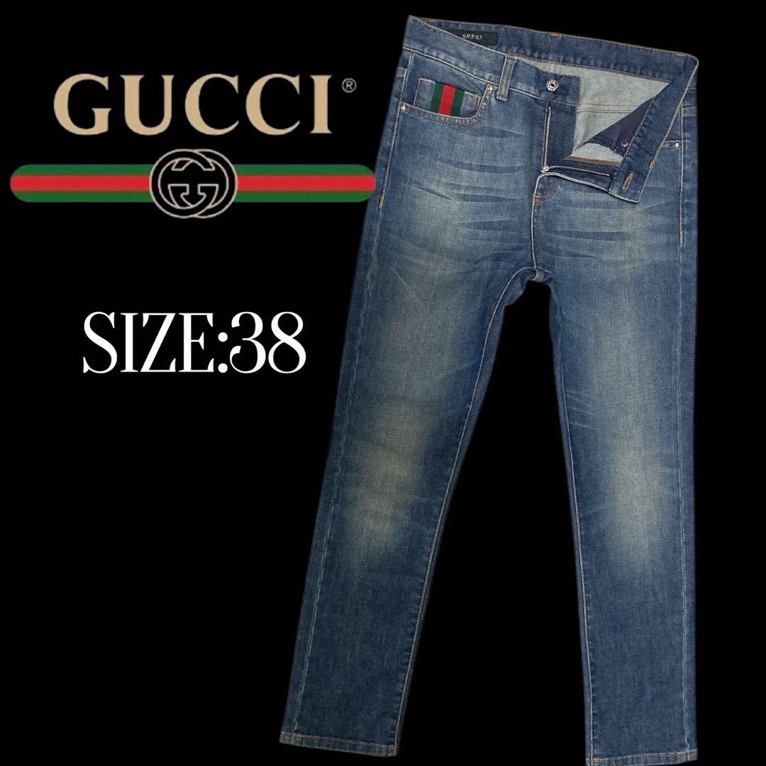 正規品　美品　GUCCI シェリーライン ストレッチデニム　イタリア製 38