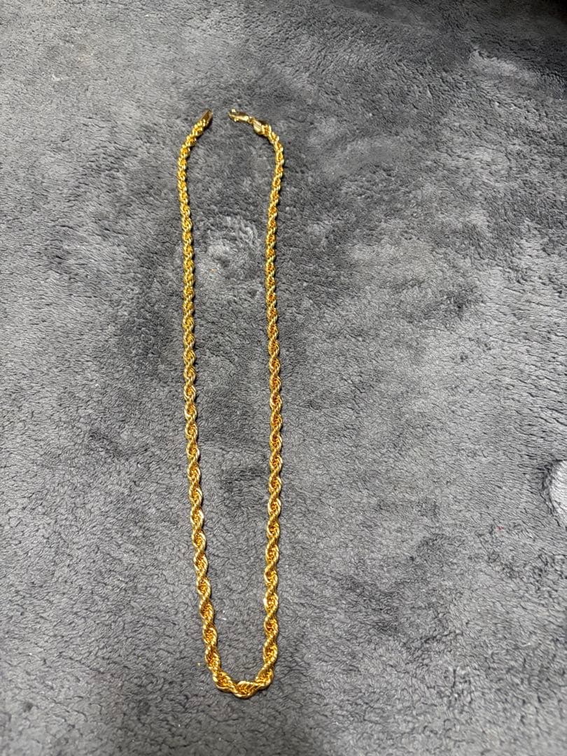 ゴールド ツイストチェーンネックレス