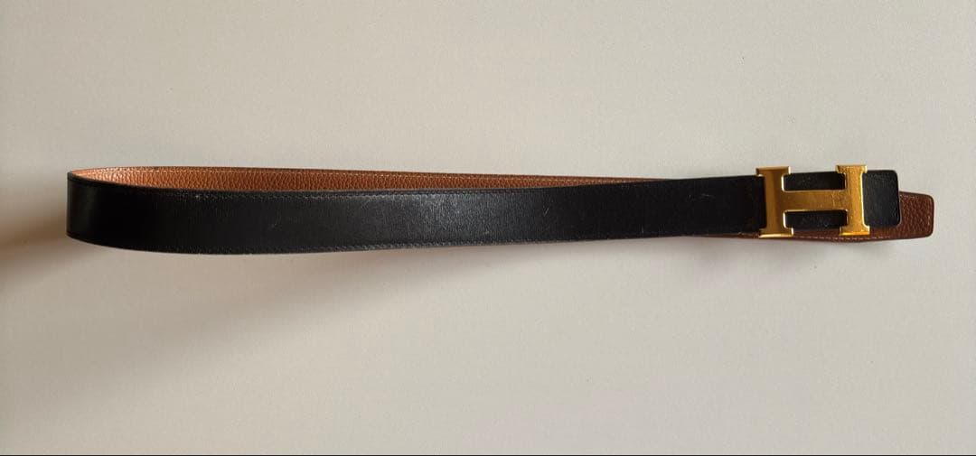 HERMES エルメス　ベルト　本革　リバーシブル　サイズ80