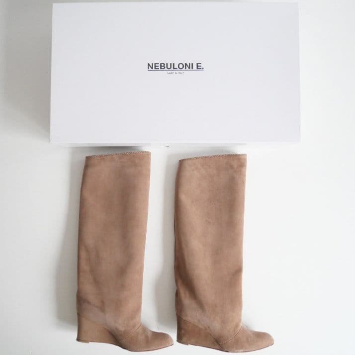 【美品】NEBULONI E.　ネブローニ　ロングブーツ　ベージュ　スエード