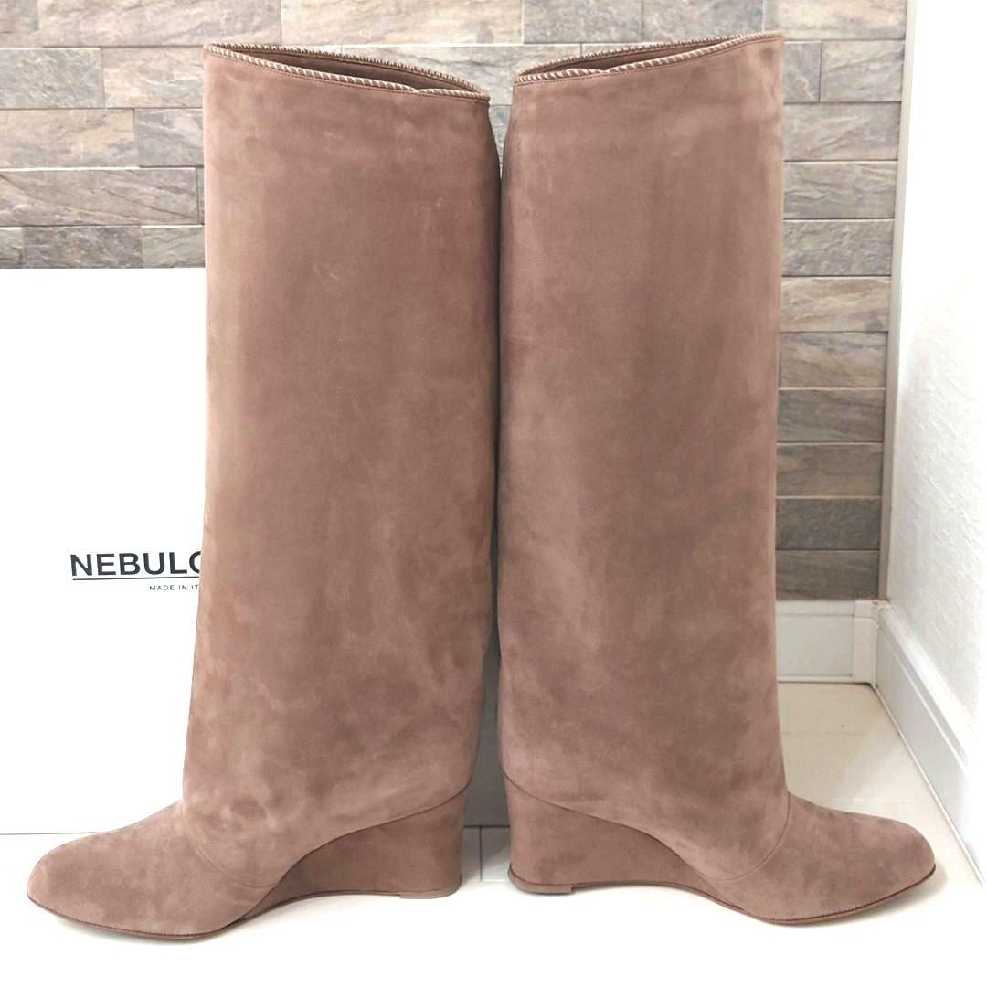 【美品】NEBULONI E.　ネブローニ　ロングブーツ　ベージュ　スエード