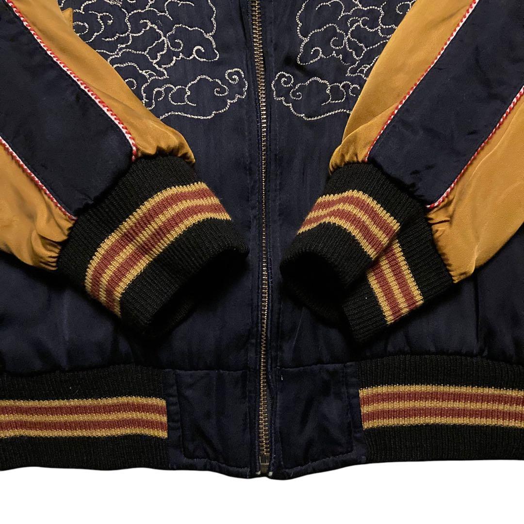 美品 泥棒日記 スカジャン 総刺繍 Dragon 龍 幾何学柄Geometric