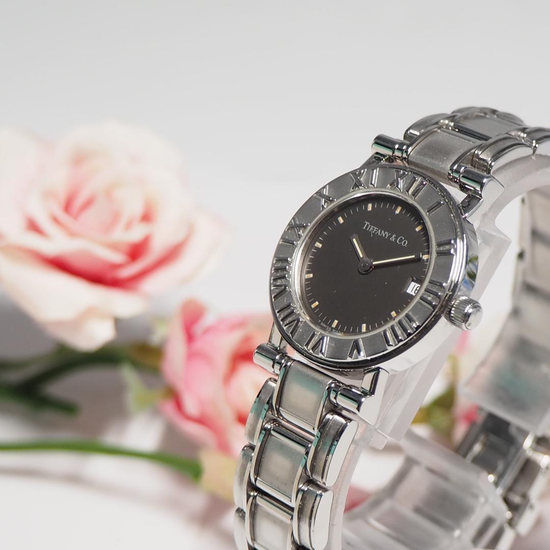 美品 ティファニー TIFFANY&CO アトラス デイト 腕時計 H123
