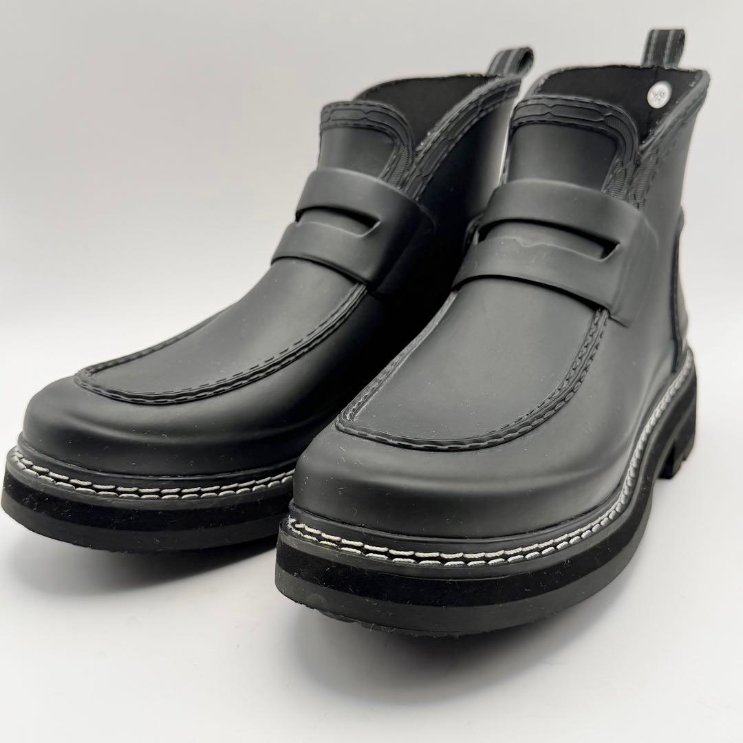 【美品】HUNTER ハンター　リファインド スティッチ ローファーブーツ　24