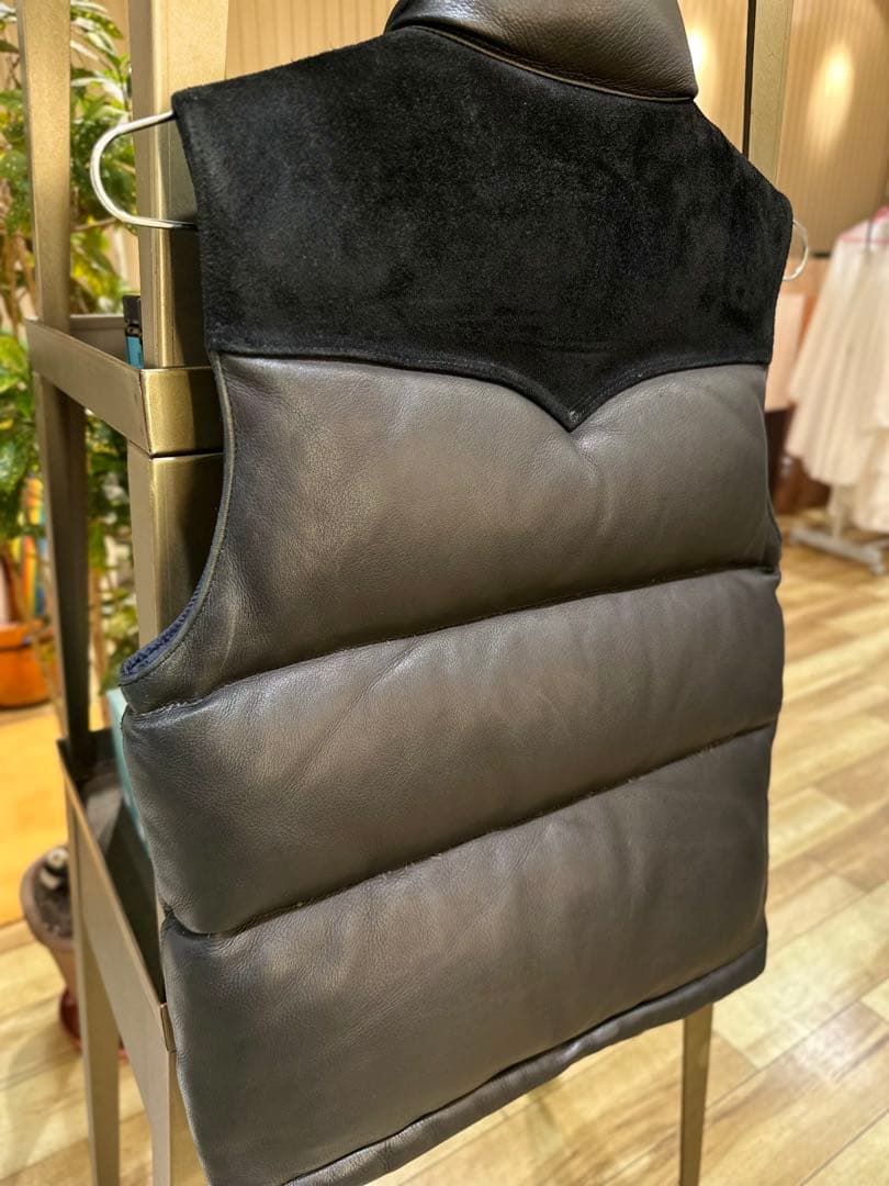 【希少サイズ】REAL McCOY DOWN VEST / DEERSKIN