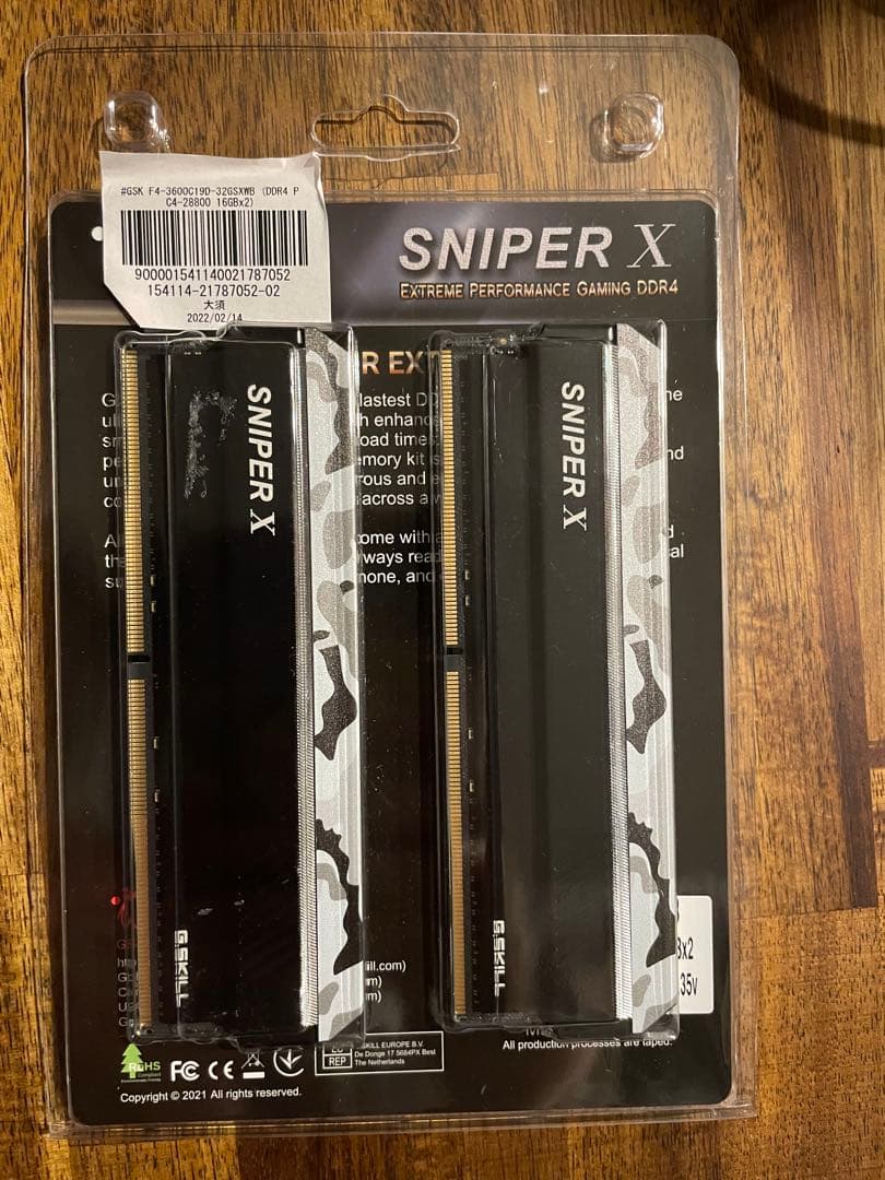 メモリー G.SKILL SNIPER X DDR4 32GB (16GBx2)