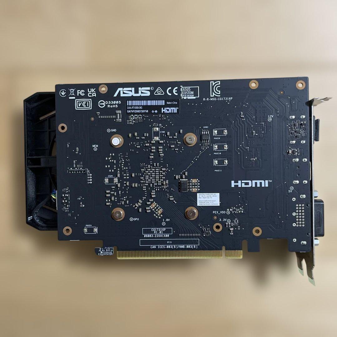 グラフィックボード・グラボ・ビデオカード ASUS Dual GeForce RTX 3050 OC Edition