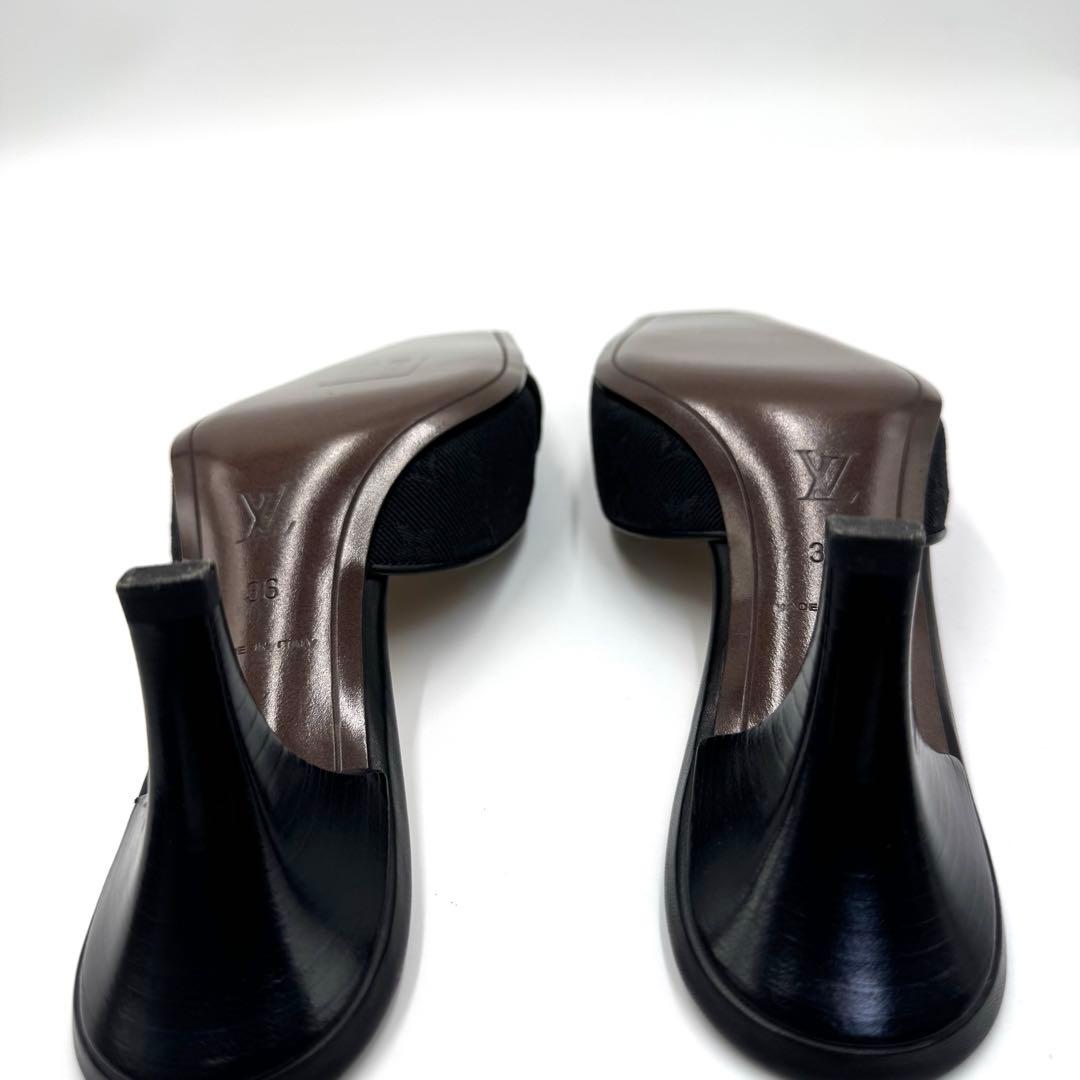 美品 ルイヴィトン モノグラム ミュール サンダル ブラック 36
