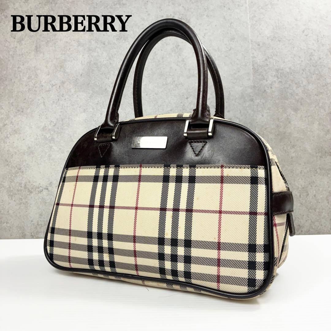 公*o様 美品✨BURBERRY ノバチェック ロゴプレート ハンドバッグ 自立