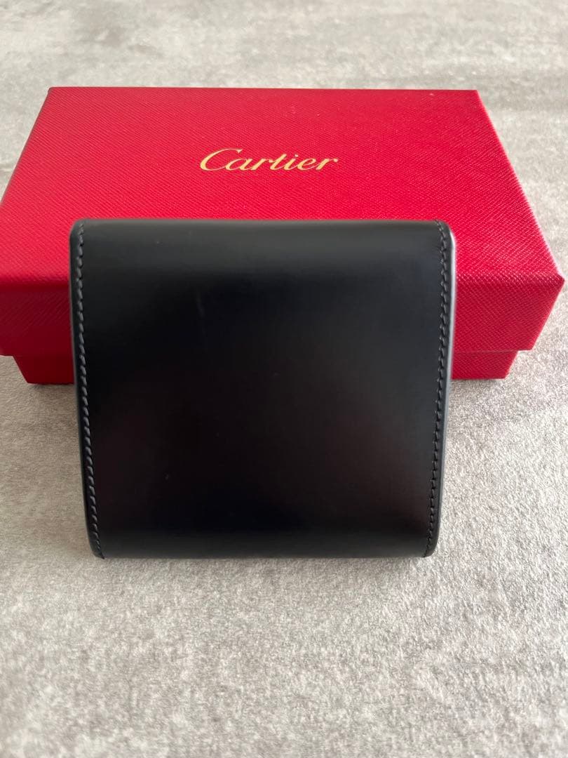 新品未使用 Cartier パシャ ケース パース カーフレザー 黒