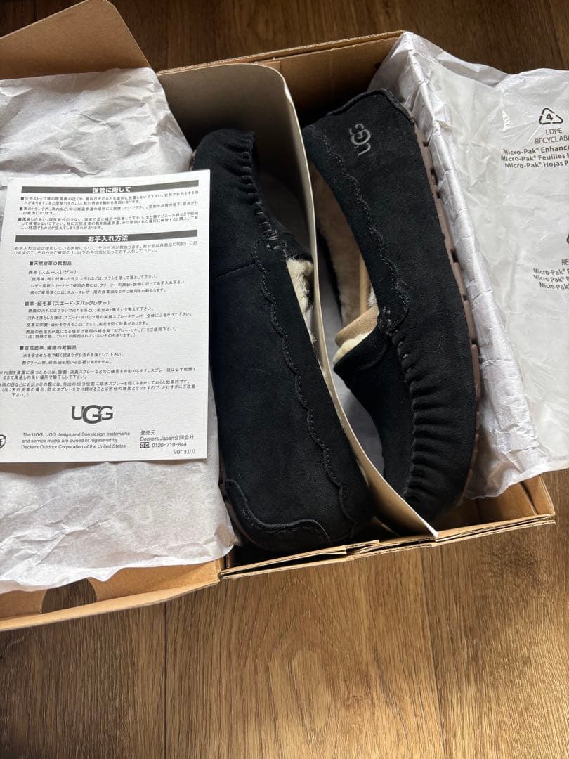 即日発送♡UGG モカシン　スカラップ　アンスレー　黒