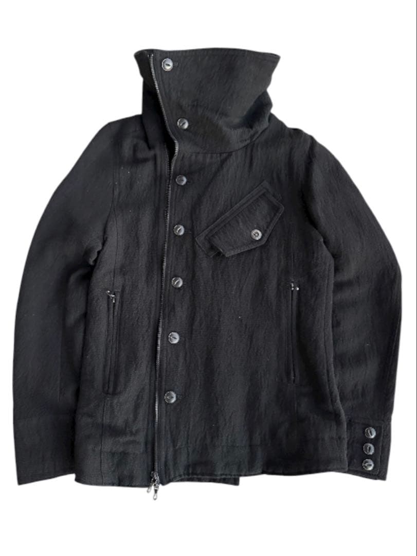 ジャケット・アウター 2way high neck button jacket