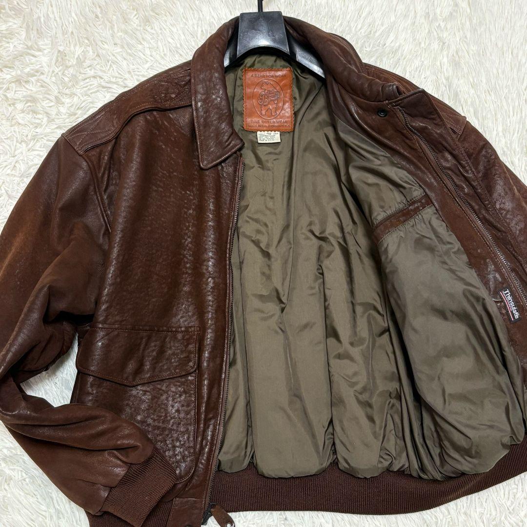 美品✨️Lサイズ ゴールデンベア A2 レザージャケット フライトジャケット