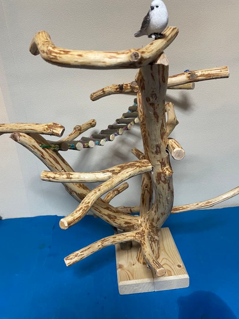 木製鳥用止まり木 多層構造