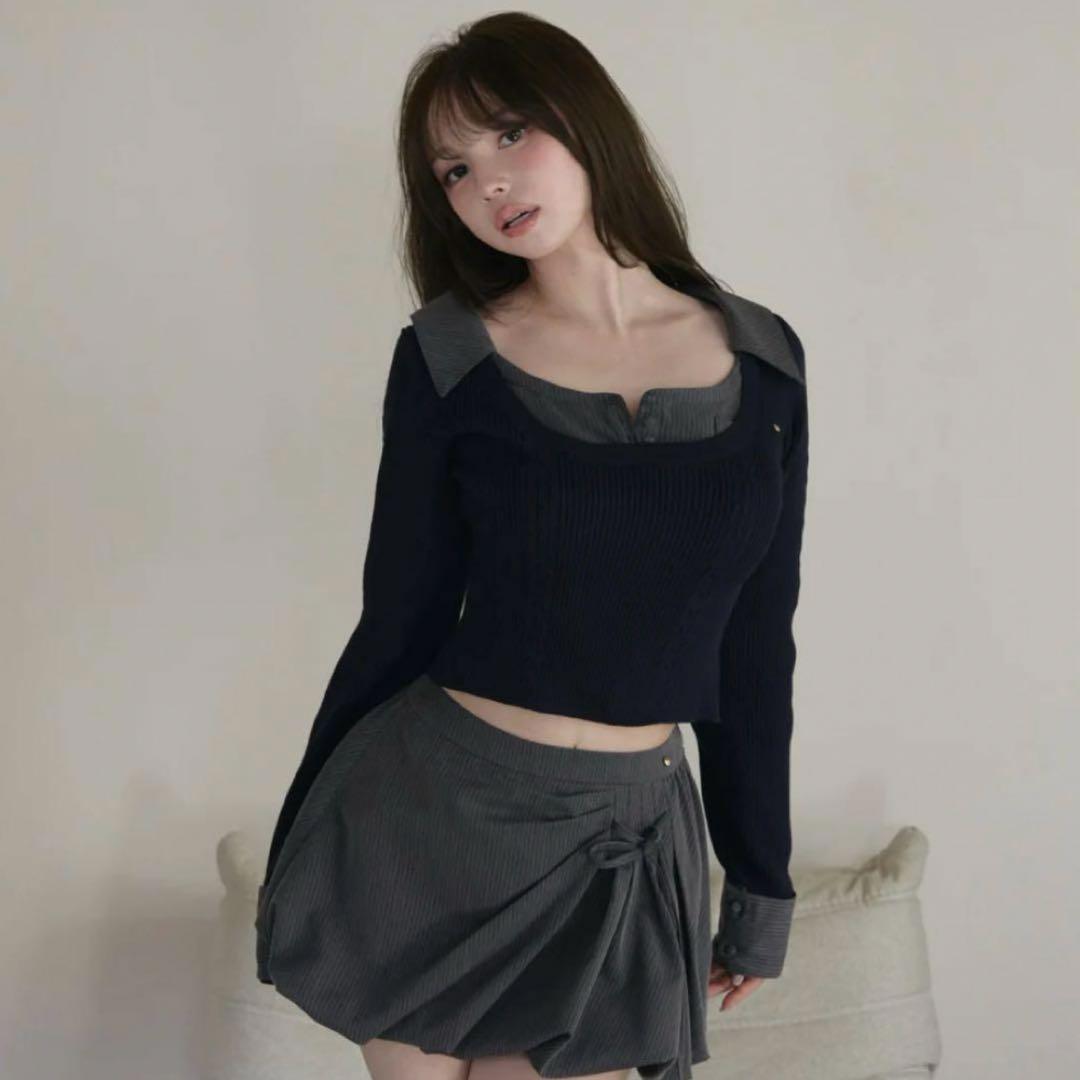 andmary Mimi balloon set up navy トップスのみ