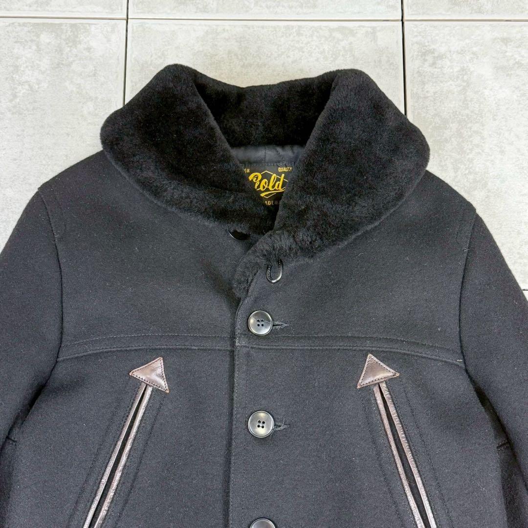 希少 美品 gold 東洋エンタープライズ ムートンボア ウール 馬革