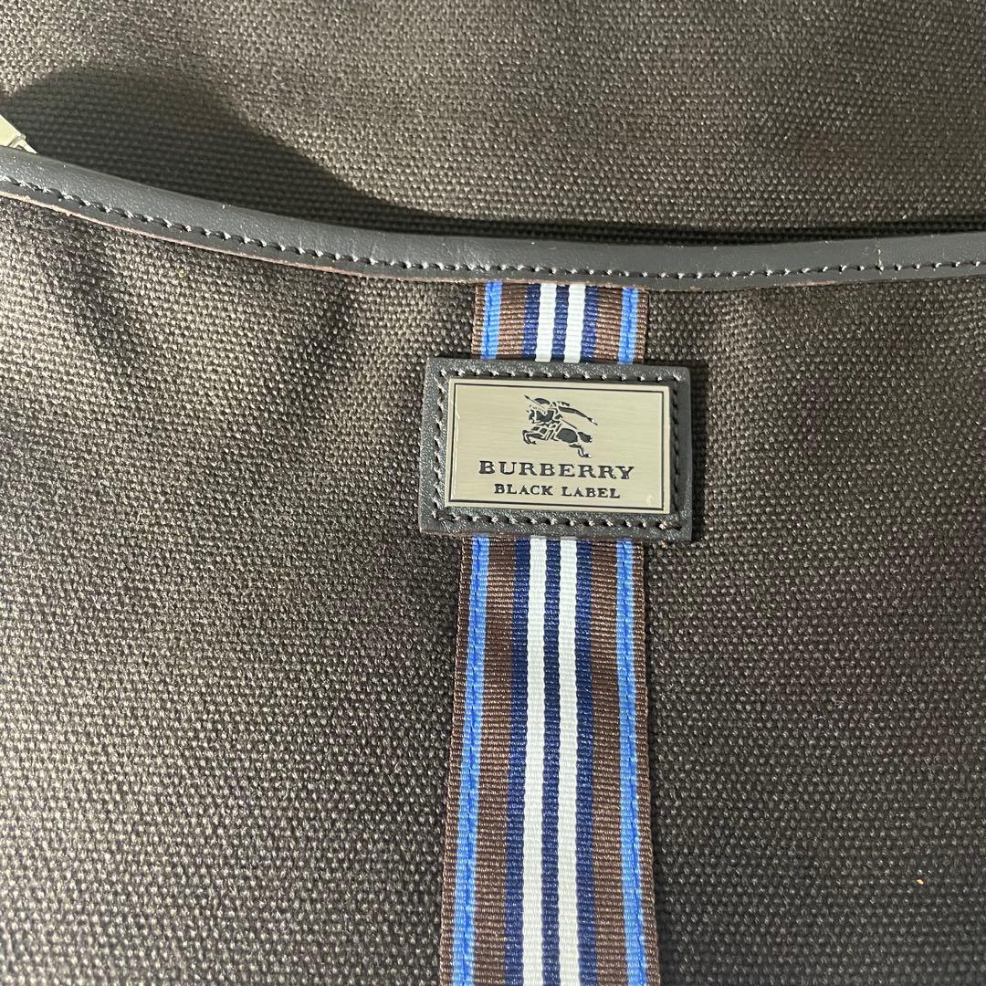 極美品 バーバリー ブラックレーベル ショルダーバッグ 斜め掛け 茶色