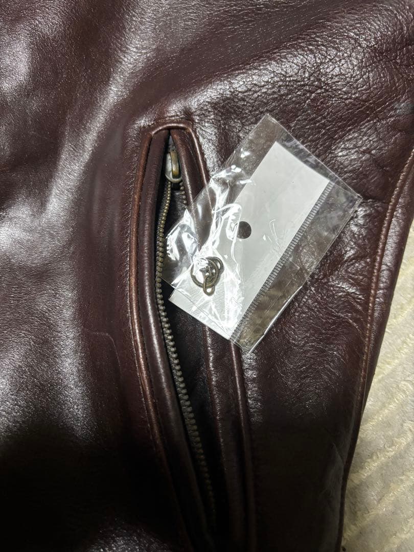 美品　schott 641 シングルライダースジャケット　38 ダークブラウン