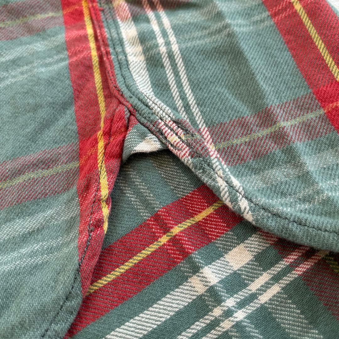 ⭐︎大人気商品　ダブルアールエル　ラルフローレン　高級ライン　ネルシャツ　L