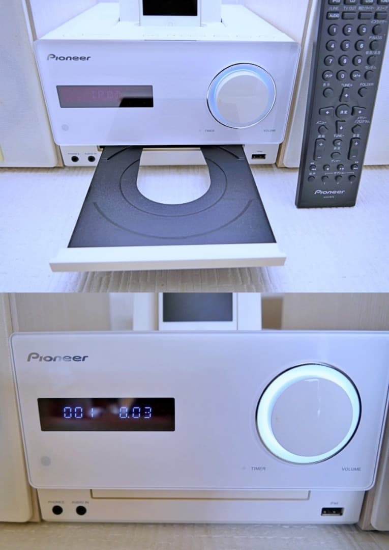 ★稼働美品　パイオニアCD ミニコンポ X-CM31-W　第四世代i-pod付き