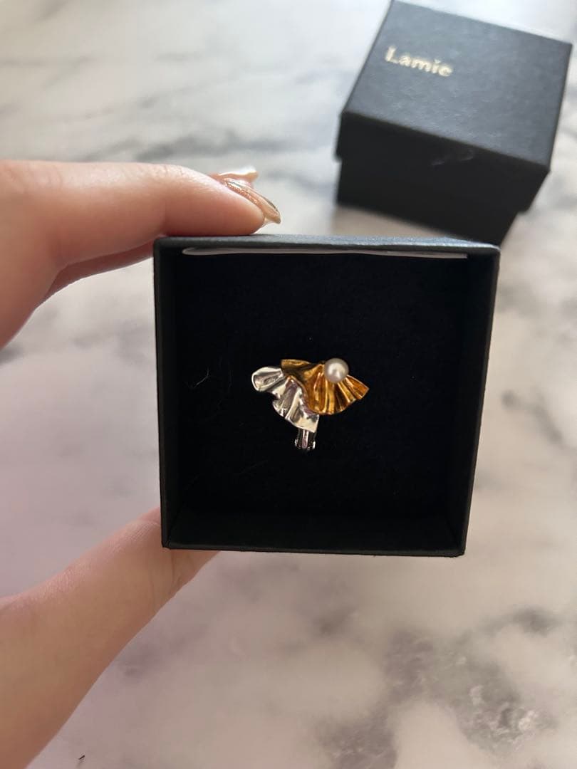 Lamie Raffle (S)イヤリング MIX (GD×SV )