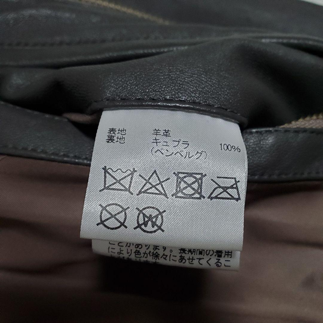 美品✨アクアスキュータム　ラムレザー　シングルライダース　グレー　たねちー様