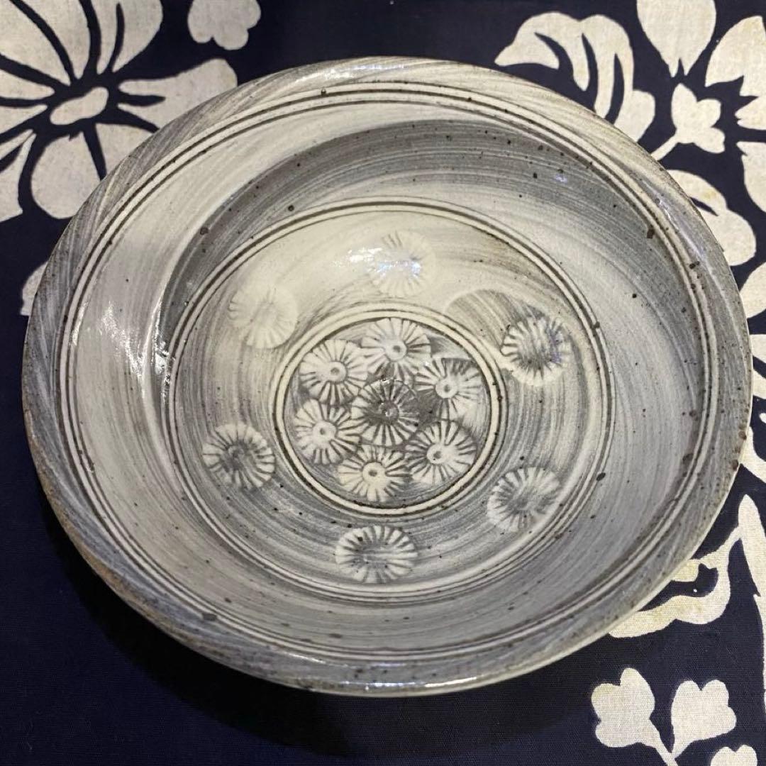 唐津焼作家　中里太亀　三島茶碗・刷け目・鉢　二客組　隆太窯　茶道具① 中里隆