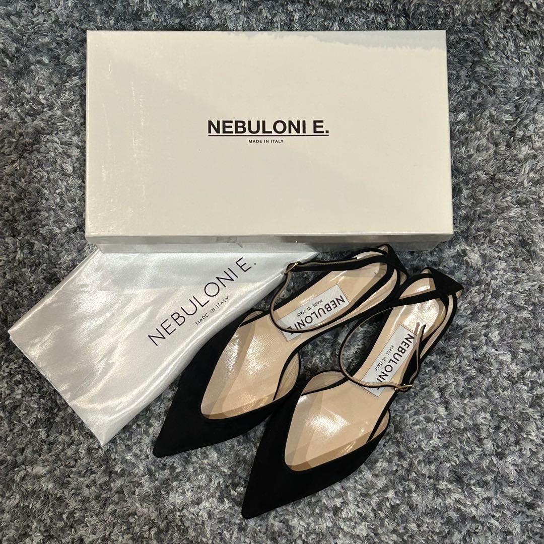 【未使用美品】ネブローニ　アンクルストラップパンプス ブラック　37