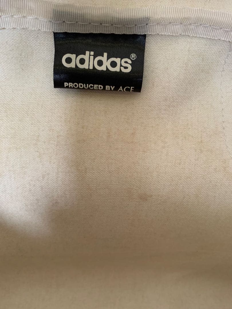 adidas 90sビンテージエナメルACEオリジナルボストンバッグ ホワイト