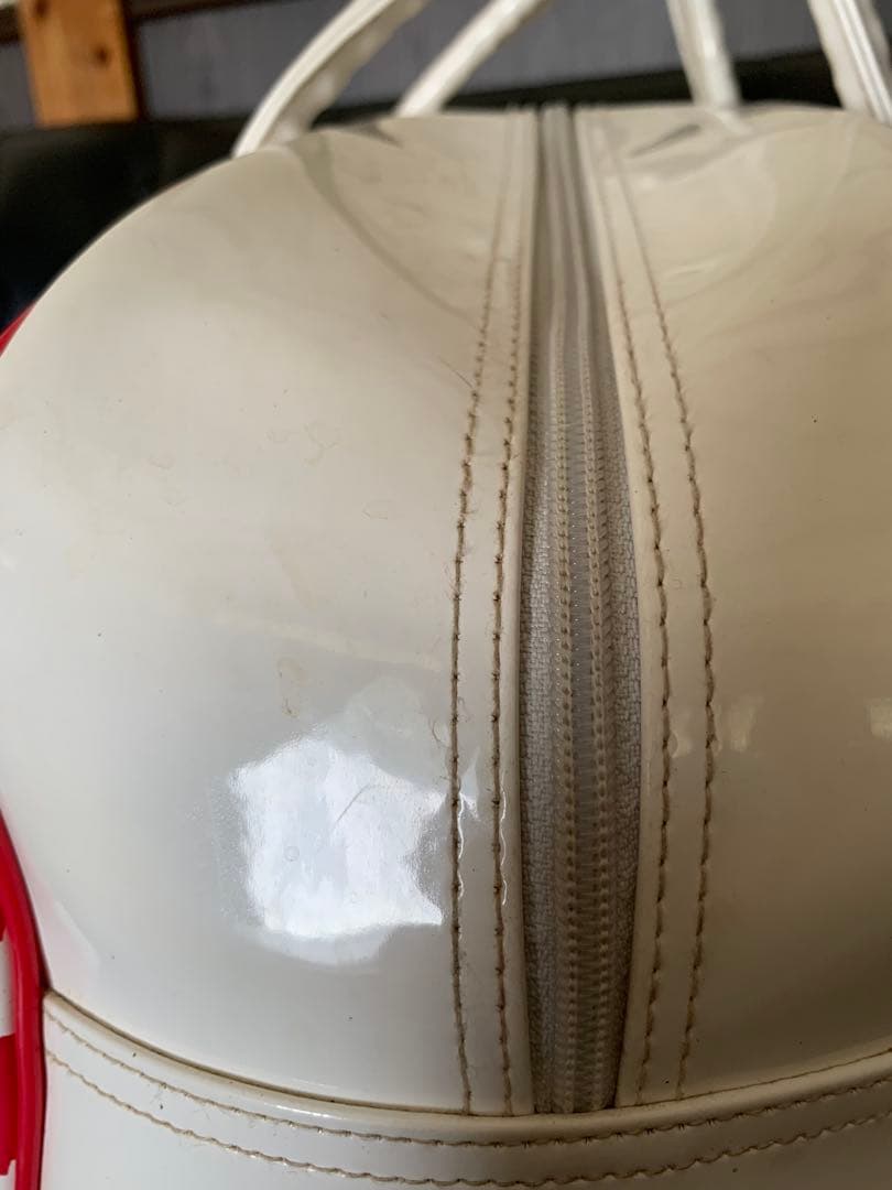 adidas 90sビンテージエナメルACEオリジナルボストンバッグ ホワイト