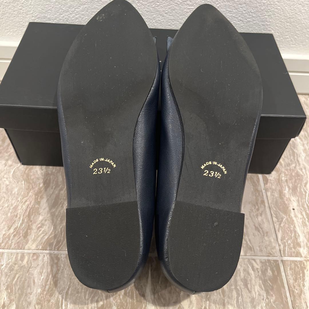 VIRINA ネイビー ケリーリボンパンプス23.5cm