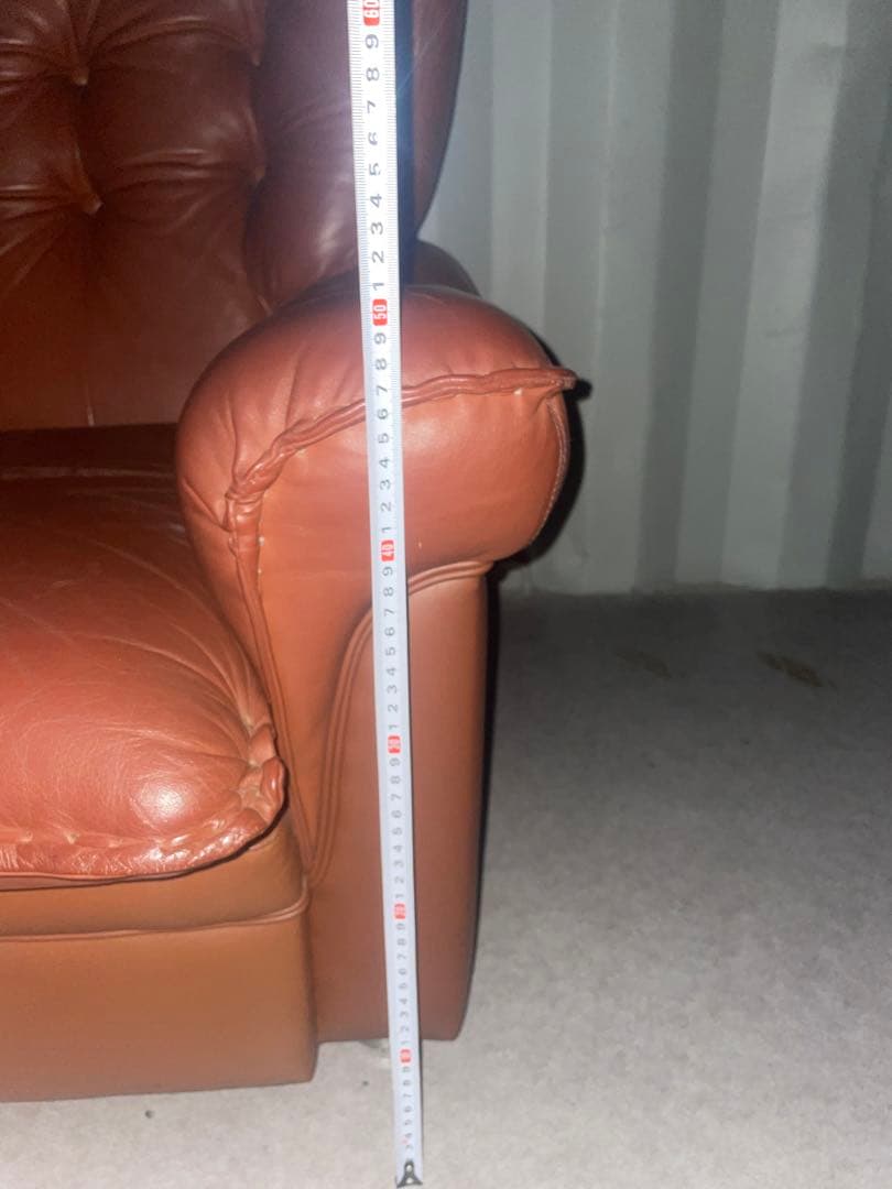 ヴィンテージソファ ブラウンレザー　2セット