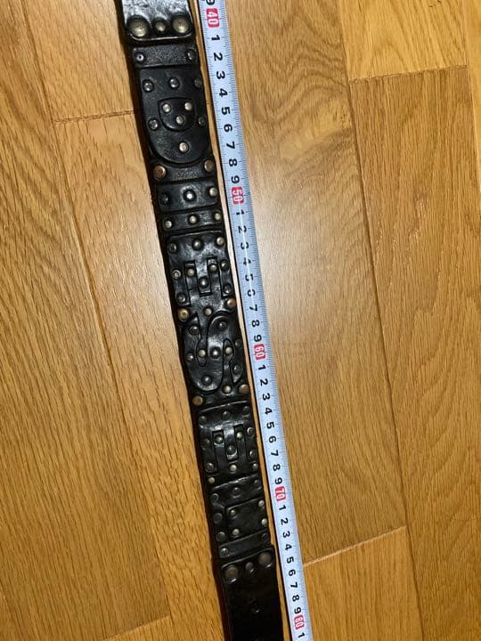 ディーゼル スタッズ 本革 黒 80