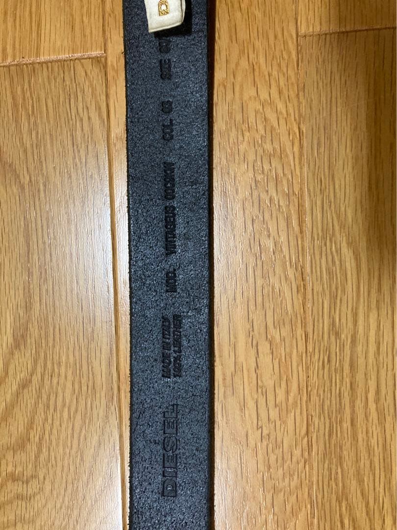 ディーゼル スタッズ 本革 黒 80